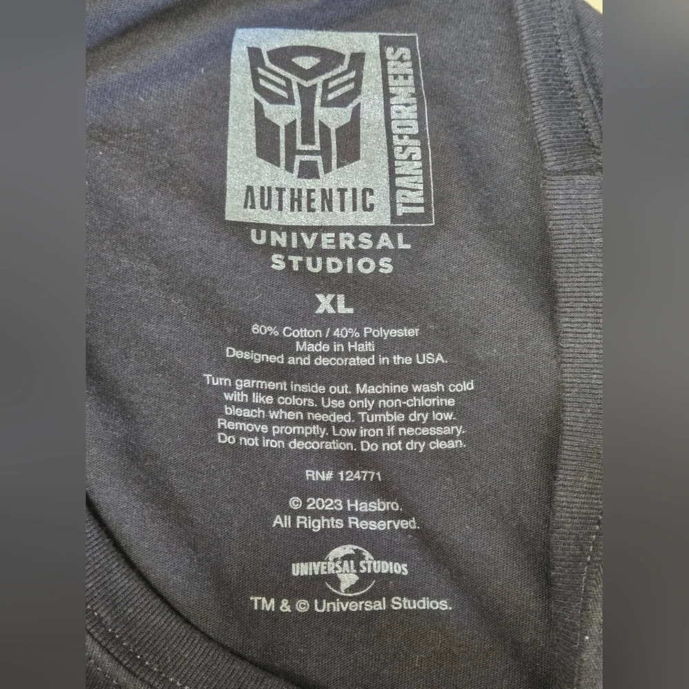 Black purple glitter Authentic Universal Studios licensed Decepticon T Shirt XL - Picture 5 of 8